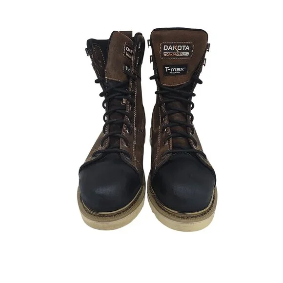 DAKOTA Men's 8'' 523 Steel Toe Steel Plate Ironworker Work Boots Brown Size 7.5M - Picture 6 of 10